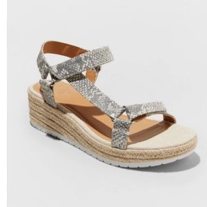 **NEW Bree Snake Print Espadrille Platform Sandal